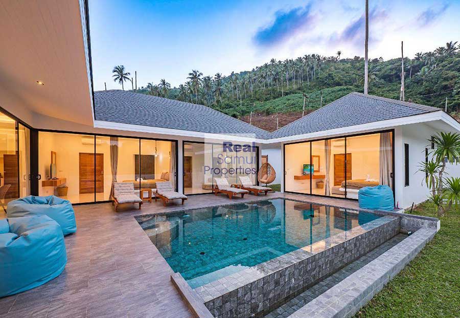 3-Bed Contemporary Asian Garden Pool Villa, Lamai