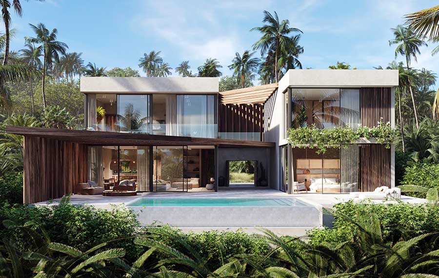 4-Bed Eco-Style Sea View Pool Villas, Chaweng