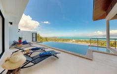 Luxury 4-Bed Sea View Pool Villa, Maenam