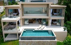 New High-End 4-Bed Contemporary Sea View Villa, Chaweng Noi