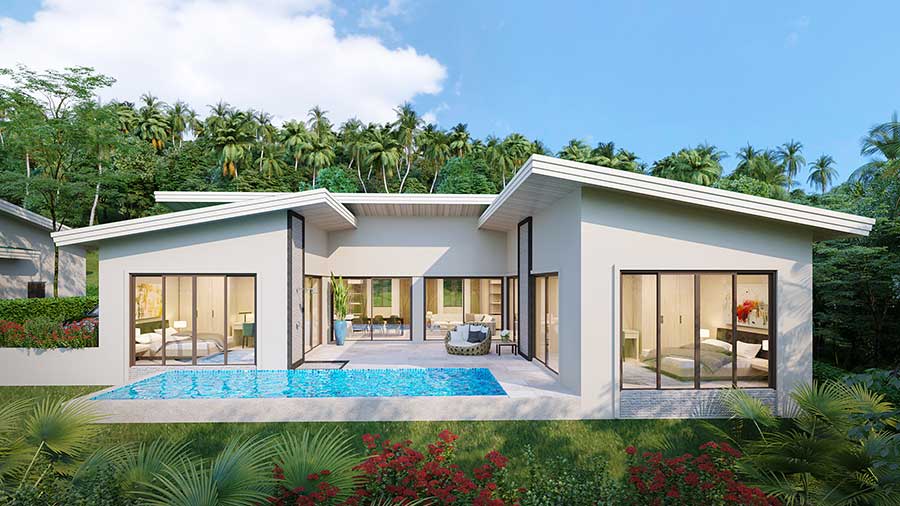 New Collection of Six 3-Bed Detached Sea View Pool Villas, Bang Por