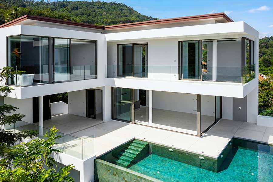 Modern 3-Bed Ocean View Pool Villa, Bo Phut