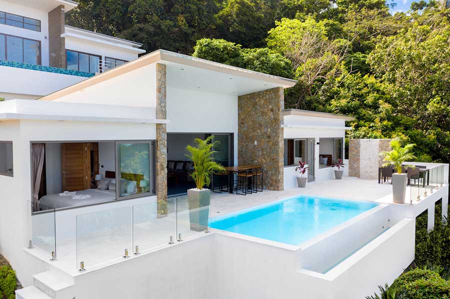 Modern Detached 2-Bedroom Ocean View Pool Villa, Chaweng Hillside