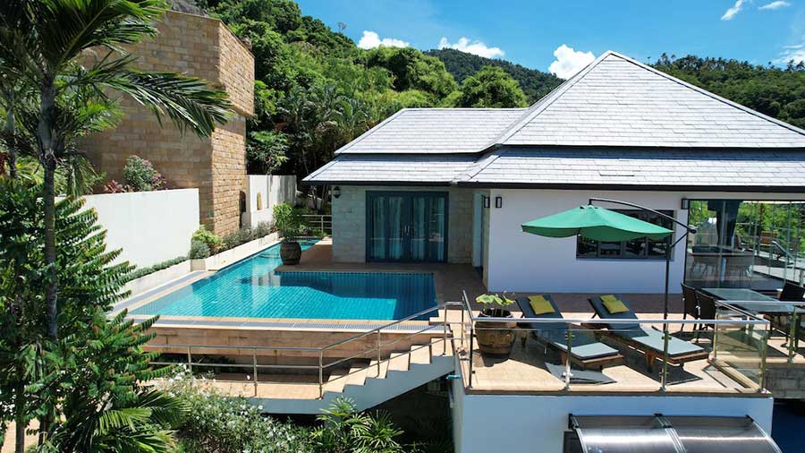 Stand-alone 4-Bed Sea View Pool Villa, Lamai