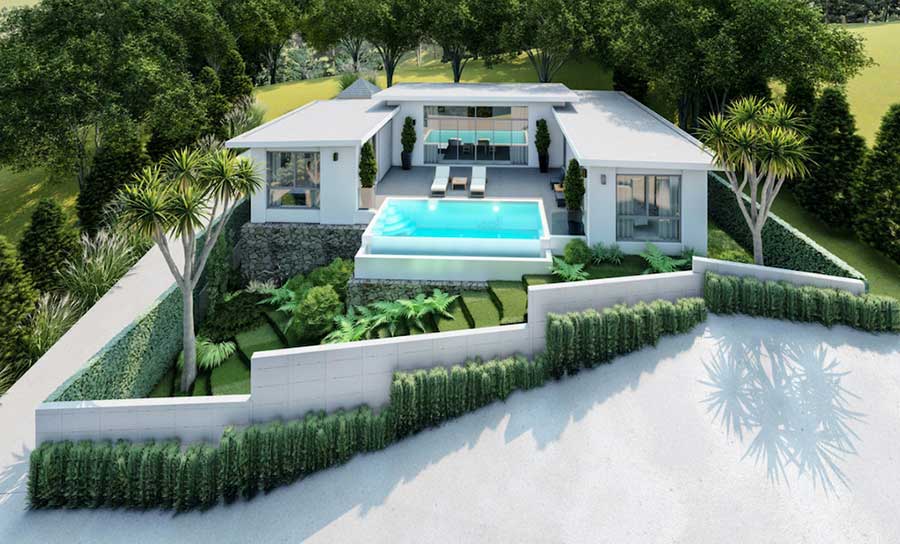 New Stand-Alone Detached 3-Bed Sea View Pool Villas, Bo Phut