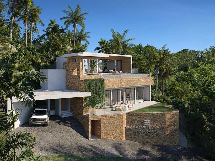 Brand New 3-Bed Sea View Estate Villa, Chaweng Noi