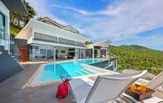 Unique 4-bed Contemporary Ocean View Pool Villa, Chaweng Noi