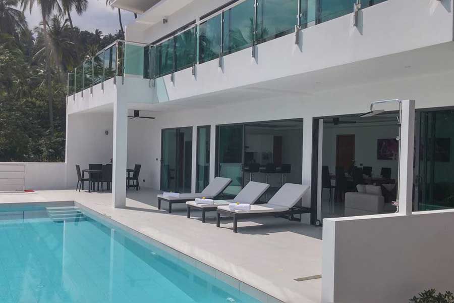 Modern 3-Bed Sea View Pool Villa, Chaweng Noi