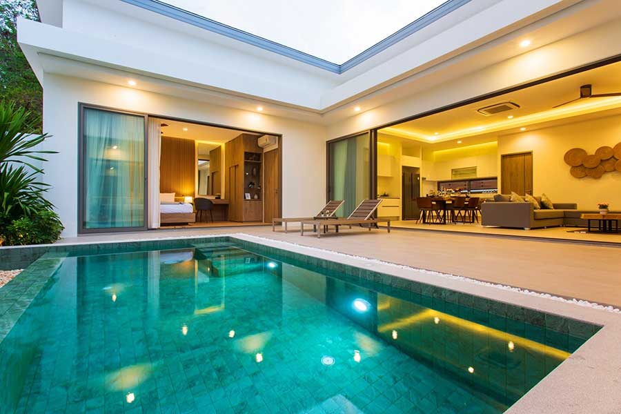 Single Level Contemporary Garden Pool Villas, Bo Phut