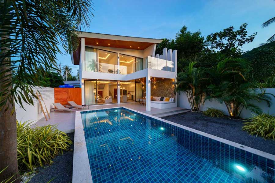Modern 3-Bed Garden Pool Villa, Bo Phut