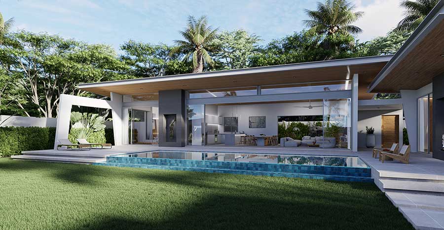 New 3-bed Modern Bali-Style Garden Pool Villas, Maenam