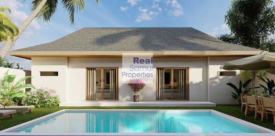 New Contemporary Asian 3-Bed Garden Pool Villas, Lamai