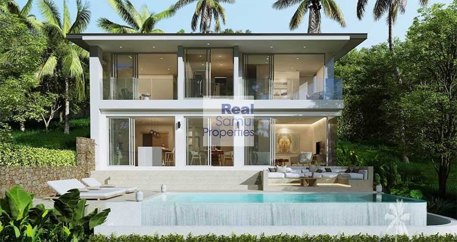 New 2-Bed Contemporary Sea View Pool Villas, Maenam