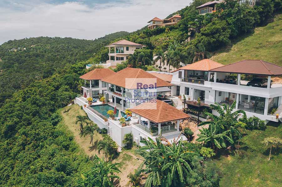 Luxury contemporary Asian 8-bed Sea View Pool Villa, Bang Por