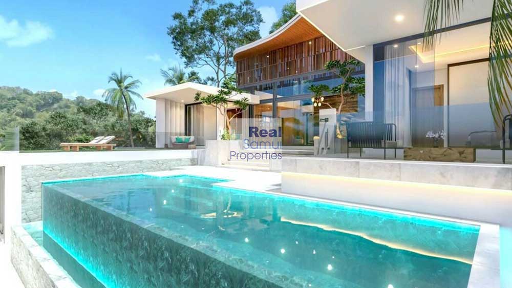 Luxury 4-Bed Off-Plan 4-Bed Sea View Villa, Chaweng Noi