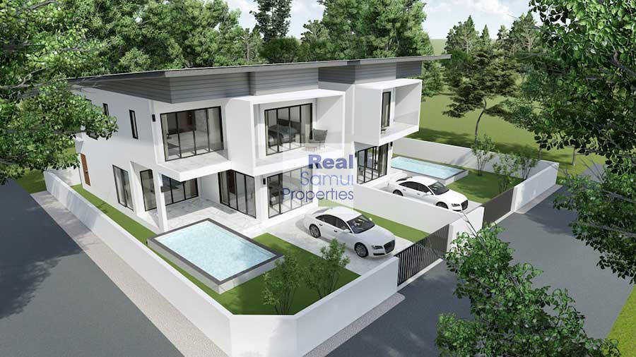 Modern 3-Bed Garden Pool Villas by Ban Tai Beach