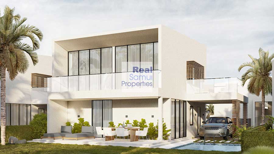 New Contemporary 200 Sqm 3-Bed Pool Villas, Maenam