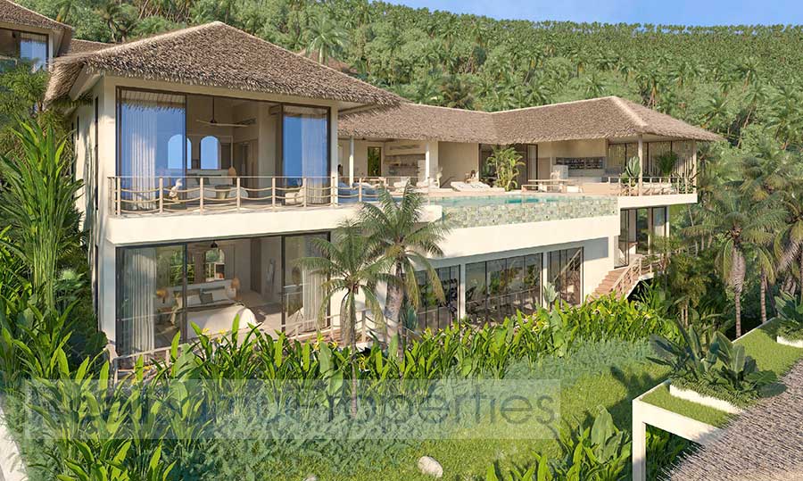 New Contemporary Asian 5-Bed Sea View Estate Villas, Ban Makham