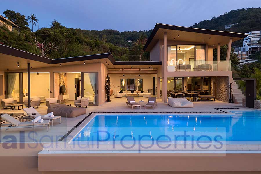 Contemporary Luxury Stand-Alone 4-Bed Sea View Villa, Bo Phut