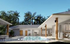 New Single-Storey Contemporary Asian 3-Bed Pool Villas, Lamai