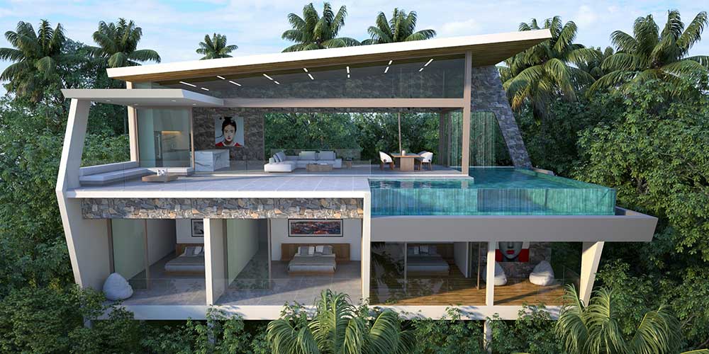 New Contemporary Sea View Villa Collection Overlooking Chaweng Noi Beach