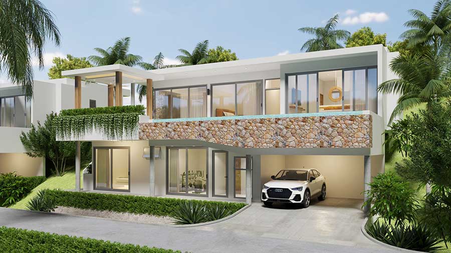 Brand New Contemporary Sea View Villas, Chaweng Hillside