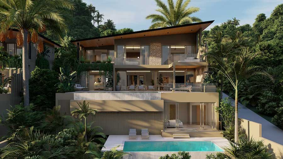 4-Bed 700 Sqm Sea View Villas for Sale in Bo Phut Hills