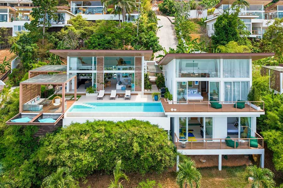Contemporary 3-Bed 350 Sqm Sea View Pool Villa, Gated Estate, Bang Por