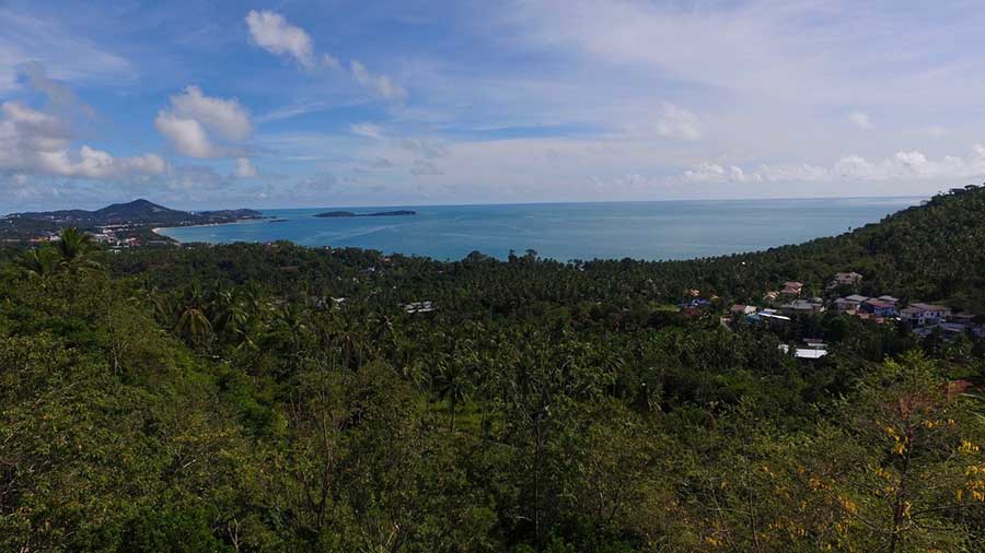 Sea View Land Plots with Underground Electricity, Chaweng Noi