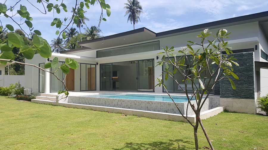 Recently Completed Modern 2-Bed Pool Villa, Laem Sor